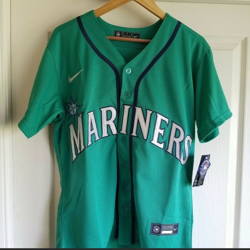 Nike MLB Seattle Mariners Teal Button-Up Jersey